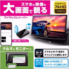 【送料無料】車載 ミラーリング レシーバー HDMI RCA  Miracastレシーバー AirPlay MiraCast DLNA 対応 カーナビ  無線LAN不要 カシムラ KD-199