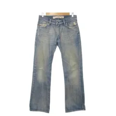 ディーゼル DIESEL TYPE RR55 デニムパンツ ジーンズ フレア ウォッシュ加工 ダメージ加工 32 青 ブルー /AH1 ■GY44