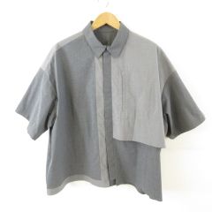 アンスクリア ネップカーディガンベスト ニット ショート丈 カーキ グレー アンスクリア INSCRIRE Nep Cardigan Vest ネップカーディガンベスト