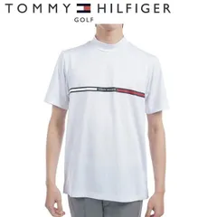 トミーヒルフィガー ゴルフ メンズ HILFIGERトリコグラフィック 半袖モックネックシャツTOMMY HILFIGER  THMA527 2025年春夏モデル ホワイト(00)