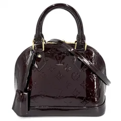 ルイヴィトン 2WAY レディース アルマBB ハンドバッグ ショルダーバッグ 肩掛け 斜め掛け LOUIS VUITTON M91678 モノグラムヴェルニ アマラント ゴールド金具【中古品】