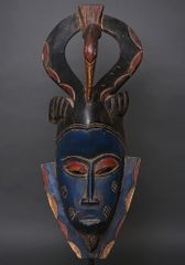 アフリカンアート 大型木彫りオブジェ 高さ約62cm 重量約8.7kg 民族彫刻 アフリカンアート 大型木彫りオブジェ 高さ約62cm 重量約8.7kg 民族