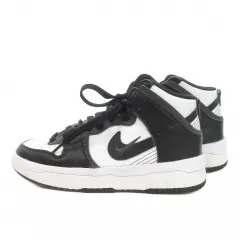 ナイキ NIKE ダンク ハイ アップ スニーカー ハイカット レザー 23.5cm 白 ホワイト 黒 ブラック DH3718-104 /MN10 ■GY11