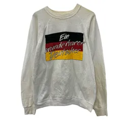 90s Tultex プリントスウェット トレーナー L～ ホワイト タルテックス プルオーバー 90年代 ドイツ国旗 ラグラン 春秋物 a804-5427のサムネイル