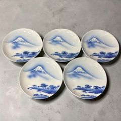 江戸期 後期鍋島 染付雪持柴垣図皿 五枚 直径12cm 高2.3cm - メルカリ