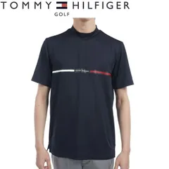 トミーヒルフィガー ゴルフ メンズ HILFIGERトリコグラフィック 半袖モックネックシャツTOMMY HILFIGER  THMA527 2025年春夏モデル ネイビー(30)