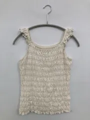 ROPE ロペ キャミソール M アイボリー 無地 レース カップなし