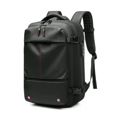 【送料無料】ビジネスリュック リュックサック メンズ バックパック 50L 真空圧縮 PC収納 拡張可能防水 リュック 大容量 多機能 盗難防止 通気 無地 通勤通学 旅行 出張 15.6