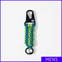 【新品・未使用】 キーリング メンズ 鍵 おしゃれ カラビナ キーホルダー お揃い ブランド 夫婦 リング アウトドア フック キー バッグチャーム 頑丈 丈夫 パラコード オーバーラボ Blue/Green ブルー グリーン 青 緑 BYC-OVRP-118