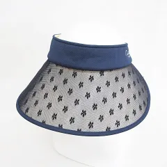 ミラショーン mila schon SPORTS ゴルフ 帽子 サンバイザー バイザー レース 花柄 ネイビー 紺 42のサムネイル