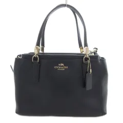 コーチ COACH ハンドバッグ ショルダー 2WAY 紺 ネイビー ロゴ チャーム付き /FF ■GY11