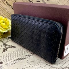 BOTTEGA VENETA パデッド ジップ長財布 黒 - メルカリ