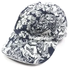 未使用品▼Christian Dior クリスチャンディオール 24TJV922X134 トワル ドュ ジュイ D-PLAYER 帽子 キャップ ホワイト ネイビー 59 イタリア製 正規品 レディース