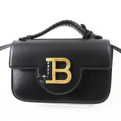 極美品◎BALMAIN バルマン DN1DG811 Bbuzz ミニバッグ レザー クロス