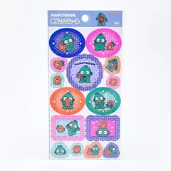 サンリオ ハンギョドン 蛍光レトロシール チェック 文具 Sanrio 日本製