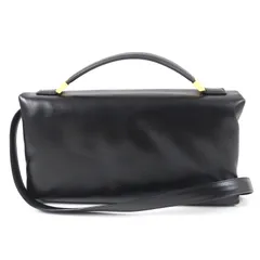 美品☆MARNI マルニ 2021年製 BMMP0130U1 PRISMA パファー 2WAY レザー ハンド・ショルダーバッグ ブラック 保存袋付き イタリア製 レディース 美品☆MARNI マルニ 2021年製 BMMP0130U1 PRISMA パファー 2WAY レザー