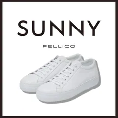 新品未使用 ペリーコサニー スムースレザー スニーカー ホワイト 26.5cm相当【PELLICO SUNNY】レースアップシューズのサムネイル