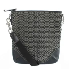 コーチ COACH 1584 ショルダーバッグ 斜めがけ ロゴ キャンバス レザー シグネチャー 黒 ブラック ■GY18 /MQ