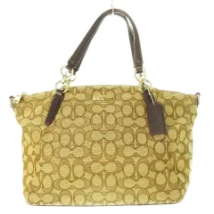 コーチ COACH 2way ショルダーバッグ ブラウン シグネチャー柄 ロゴチャーム F58283 /CK37 ■GY18