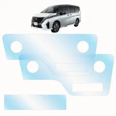 【送料無料】セレナ(SERENA) C28型 エアコン操作パネル専用保護フィルム2枚＆インテリジェント ルームミラー 保護フィルム 保護シート 液晶フィルム　NISSAN