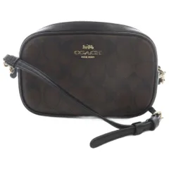 コーチ COACH ショルダーバッグ レザー シグネチャー ロゴ 茶色 ブラウン 黒