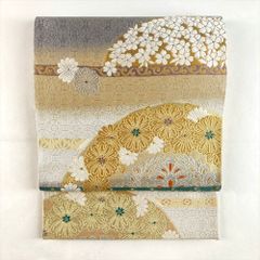 専用帯7757 7800 二点セット●高級 正絹 金箔 加賀五彩染 六通 袋帯 専用帯7757 7800 二点セット○高級 正絹 金箔 加賀五彩染 六通 袋帯