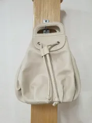 アイボリー 巾着バッグ トートバッグ