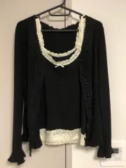 スリーブ カーディガン セット ココモリ クルー ヴィンテージ 닛시 ヴィンテージ カモフラ メサンジャン フェアリー