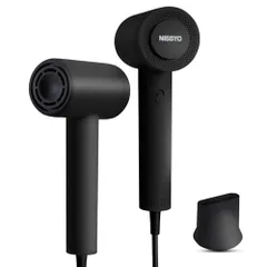 NISSYO【日本正規品・2025最新型ドライヤー】速乾 ヘアードライヤー 大風量 2億マイナスイオン 低温 NTC 温調機能 温冷リズム 冷風 軽量 高速ドライヤー ヘアケア 美髪 6モード 自動クリーニングモード 静電気 1200W ノズル付き コンパクa