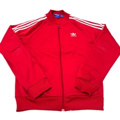 古着 adidas アディダス トラックジャケット レッド SST - メルカリ