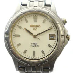 セイコー SEIKO 5M42-0D20 SPIRIT 腕時計 ウォッチ 自動巻き カレンダー付き シルバー色 ■GY18 /MQ