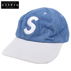 Supreme シュプリーム 【美品】SS24 2-Tone S Logo 6-Panel Washed Denim 2トーン Sロゴ 6パネルキャップ