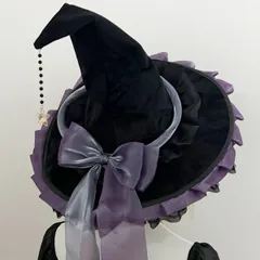 ゴシック ロリータ 帽子 大つば 蝶々結び