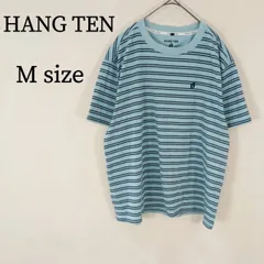 HANGTEN ハンテン Tシャツ トップス クルーネック ボーダー ロゴ 半袖 バイカラー レディース Mのサムネイル