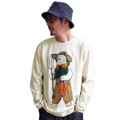 go slow caravan ゴースローキャラバン PIECLEX モックロディ ファーマークマ ロングスリーブTシャツ 359301 メンズ レディース 長袖Tee m l xl 抗菌 防臭 シロクマ 秋 冬 秋冬のサムネイル