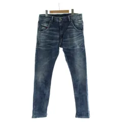 ディーゼル DIESEL クレイリーティー KROOLEY-T デニム ジーンズ 29 青 ブルー ダメージ加工 ロゴ ウォッシュ加工 フルレングス /PP ■GY18