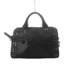 ディーゼル DIESEL ショルダーバッグ ハンドバッグ 2way レザー 本革 黒 ブラック スタッズ ベルトデザイン ■GY18 /RI ■OS