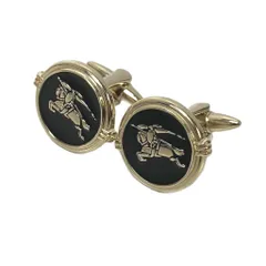 バーバリー BURBERRY カフス ボタン ホース ゴールドカラー ■GY06