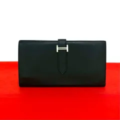 極 美品 Y 刻印 HERMES エルメス ベアン スフレ ヴォーエプソン レザー 本革 二つ折り 長財布 ロングウォレット ブラック 黒 84814 極 美品 Y 刻印 HERMES エルメス ベアン スフレ ヴォーエプソン レザー
