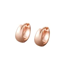 【ピンクゴールド×ピアス】[Cream dot. クリームドット公式] ピアス レディース   ニッケルフリー フープ ワンタッチ キャッチレス 中折れ ヘアライン セミマット つや消し 極小 6mm 耳たぶフィット フィット  