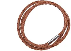 THE MONSTER FACTORY ブレスレット 編み込み メンズ 三重 PUレザー シンプル かっこいい お洒落 重ね付け 人気ファッションアイテム (ライトブラウン)