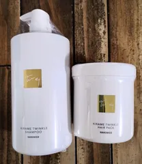 [新品未使用未開封品]　ハホニコ　キラメトゥインクル　シャンプー　1000ml　＆　へアパック　500g　シャントリセットのサムネイル