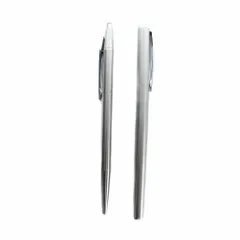 モンブラン MONT BLANC 万年筆 ボールペン 2本セット ロゴ 文房具 筆記用具 シルバー色 ■GY18 /MQ