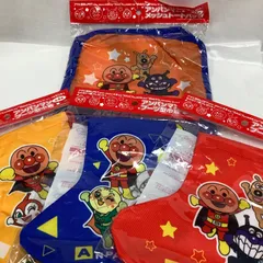 アンパンマン　ブーツ型巾着3枚　メッシュトートバック1枚　アサヒ飲料ノベルティ　W180