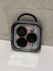 カメラレンズカバー　iPhone15Pro/15ProMax black cam-624【B】