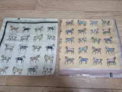 新品 馬絵 スカーフ (シルク · ライク · タッチ)