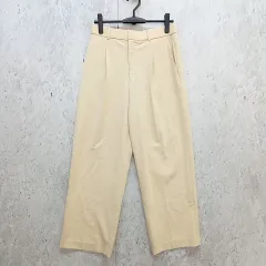 UNIQLO ユニクロ タックワイドパンツ ハイウエスト ワイドシルエット ゆったり アイボリー Lサイズ ◎_〇◇