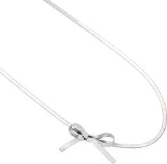 ネックレス レディース 人気 ハート シルバー ペンダント リボン ネックレス 金属アレルギー対応 可愛い アクセサリー プレゼント