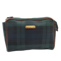 ポロ ラルフローレン POLO RALPH LAUREN セカンドバッグ クラッチ ロゴ 金具 ブラックウォッチ チェック 緑 グリーン /FF ■GY18