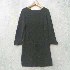 AMERICAN HOLIC アメリカンホリック ニットワンピース 厚手 シンプル ゆったり チャコールグレー Fサイズ ◎_◇〇